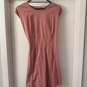 Anthropologie Dusty Rose Cap Sleeve Mini Dress